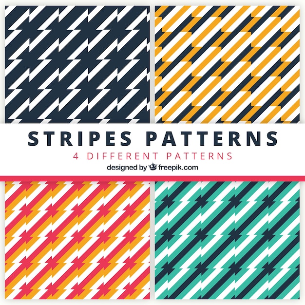 Free Vector stripes patterns in abstract style