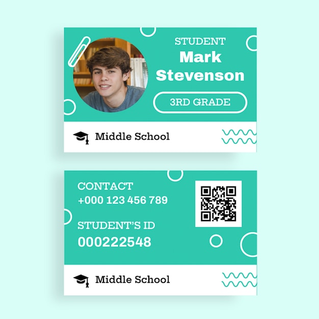 Student id card template design