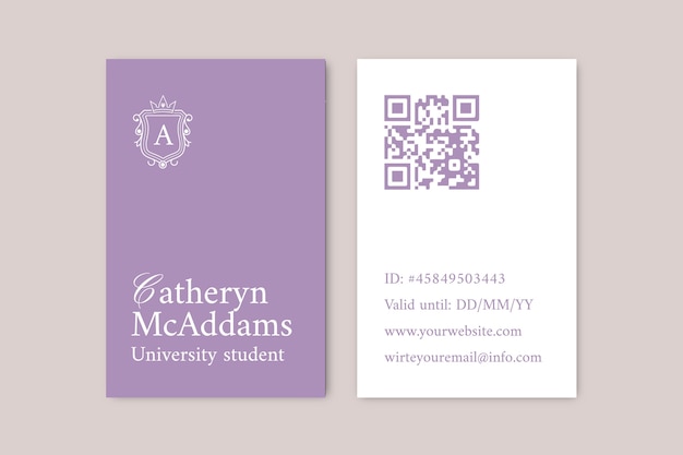 Student id card template design