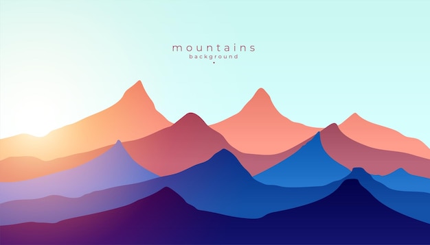 Free Vector stunning high mountain peak banner for travel sport