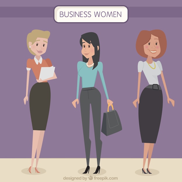 Free vector stylish business women