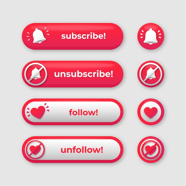 Subscribe button set