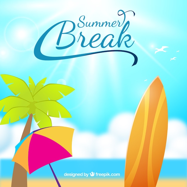 Free Vector summer break background