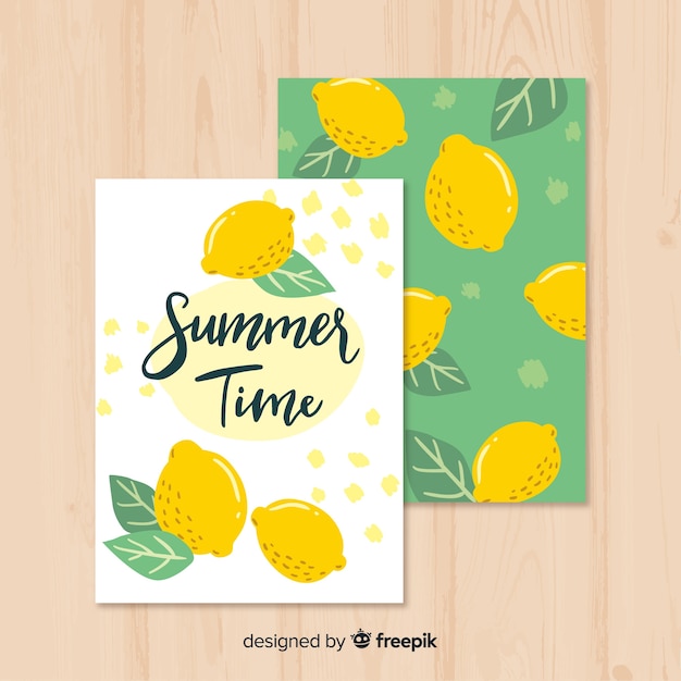 Free Vector summer card collection