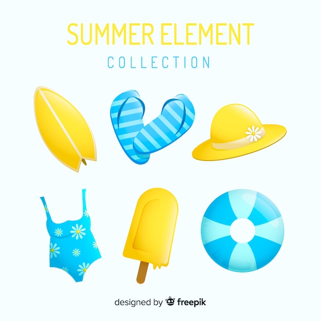 Free Vector summer element collection