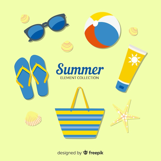 Free Vector summer element collection