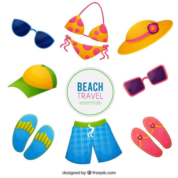 Free Vector summer elements collection