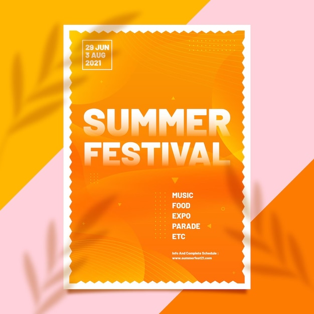 Summer festival flyer template