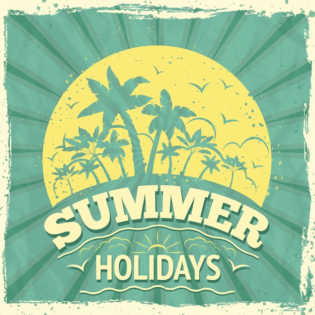 Summer holidays lettering design