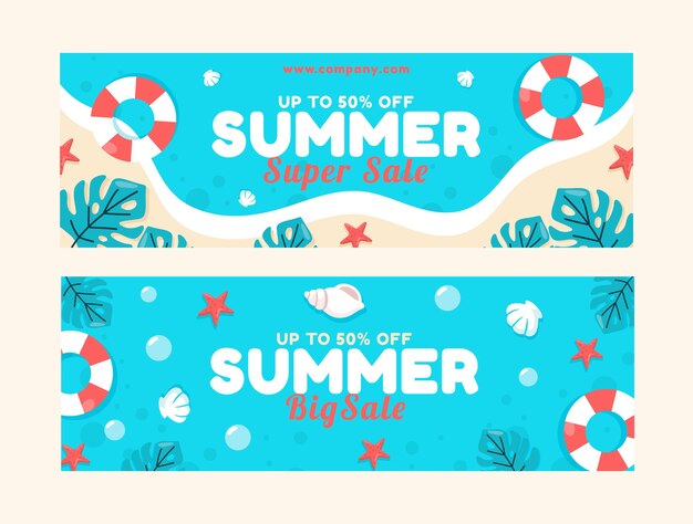 Summer sale banner template