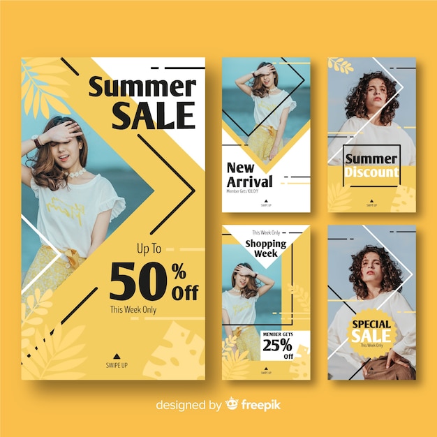 Summer sale instagram stories templates