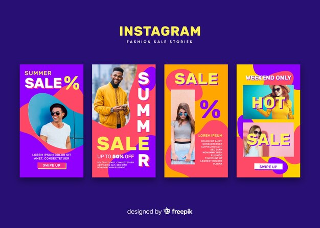 Summer sale instagram stories templates