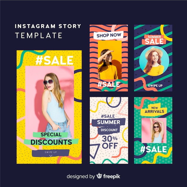 Summer sale instagram stories templates