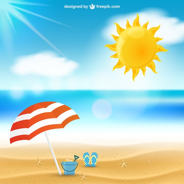 Free Vector summer seascape