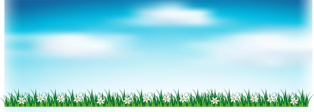 Free vector sunny day with flowers