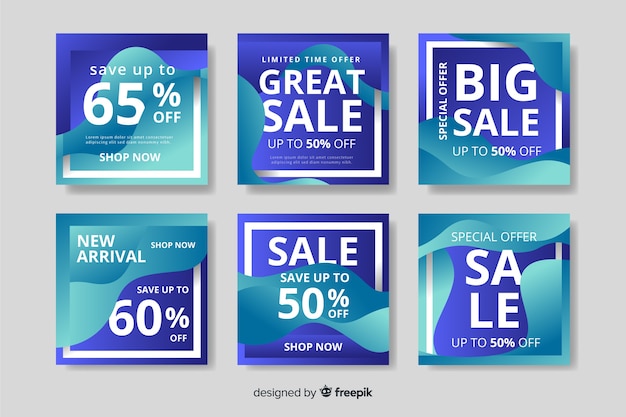 Free Vector super discount instagram post collection