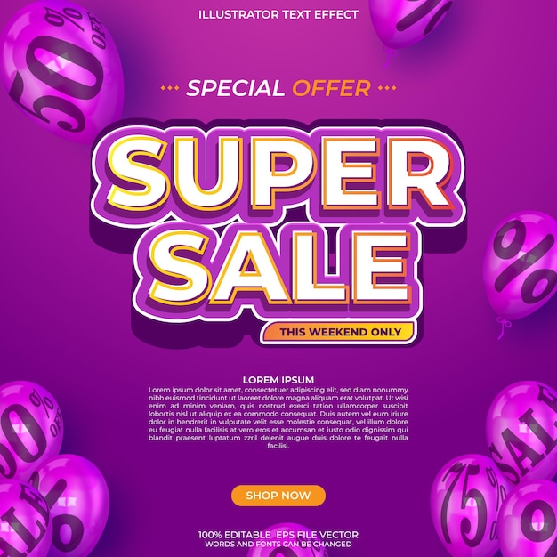 Super sale banner template