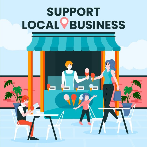 Support local business concept