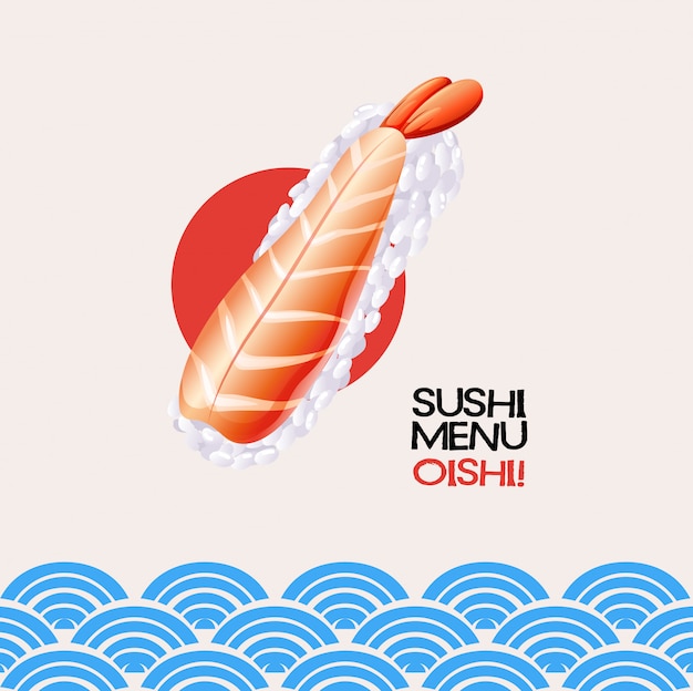 Free Vector sushi menu on poster