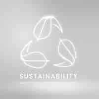 Free vector sustainability environmental logo vector with text