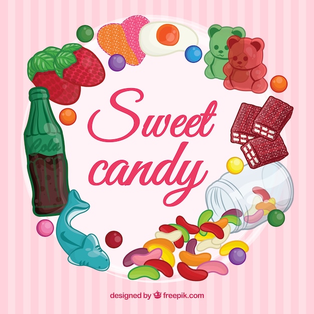 Free Vector sweet candy background