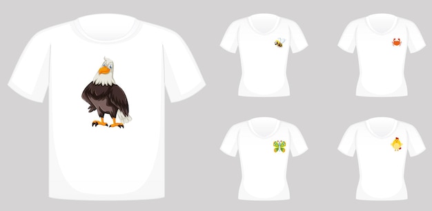 T-shirt design with animal graphics