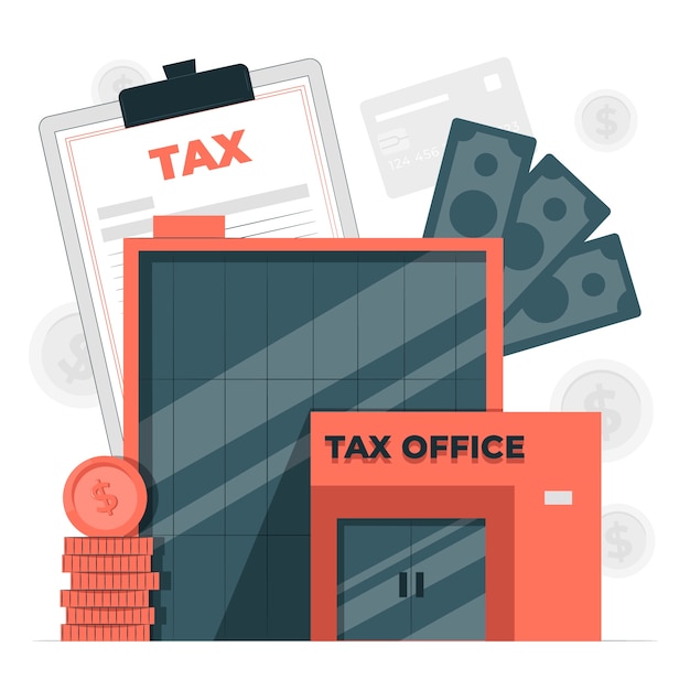 Free Vector tax office concept illustration