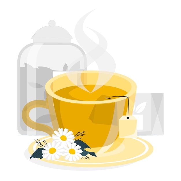 Free Vector tea cup concept illustration