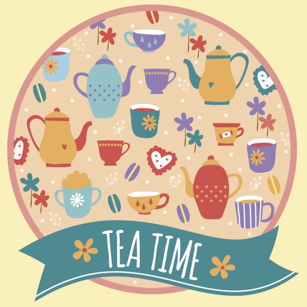 Free Vector tea time background