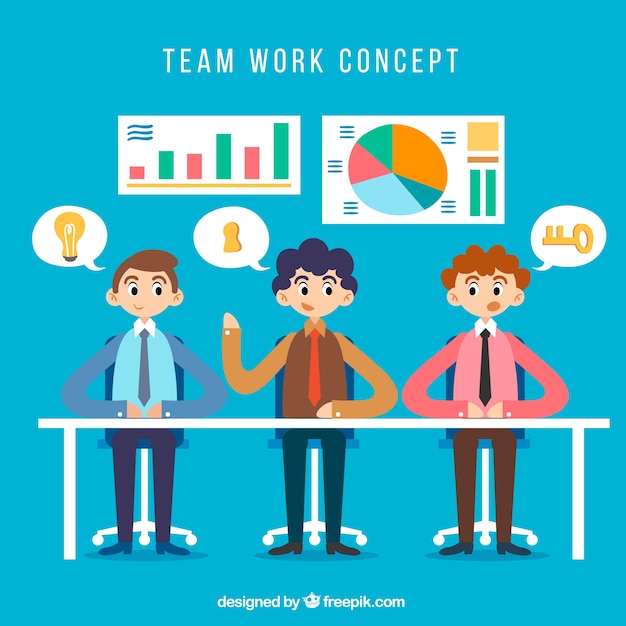 Free Vector team work concept background