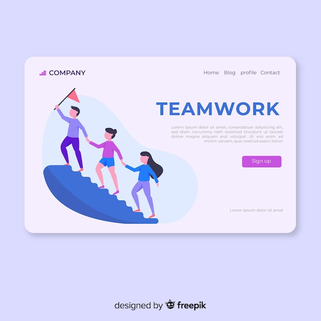 Teamwork landing page