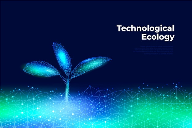 Free Vector technological ecology concept