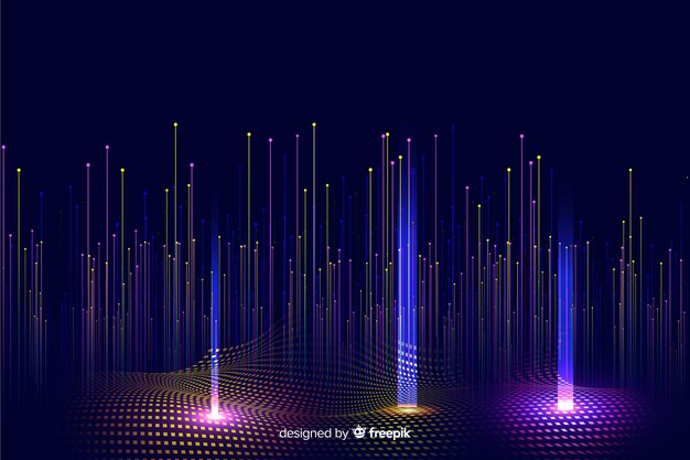 Technological gradient falling particles background