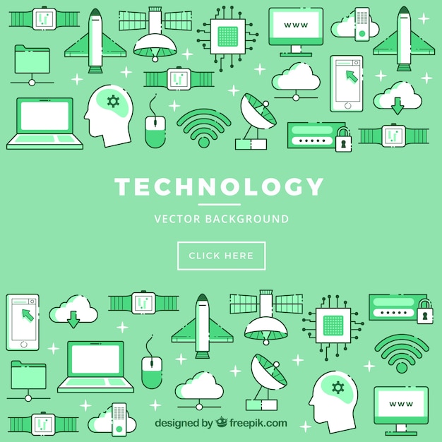 Free Vector technological icons background