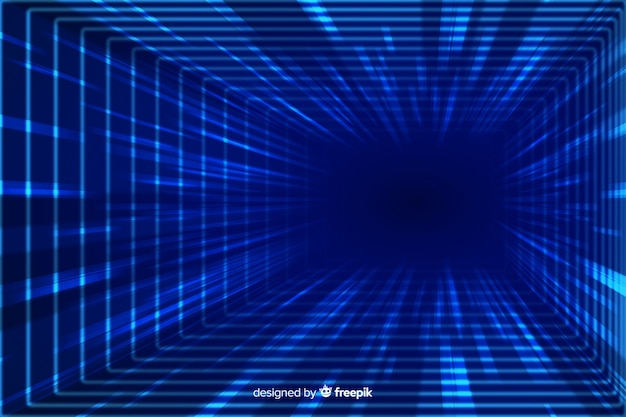 Free Vector technological light tunnel background flat design