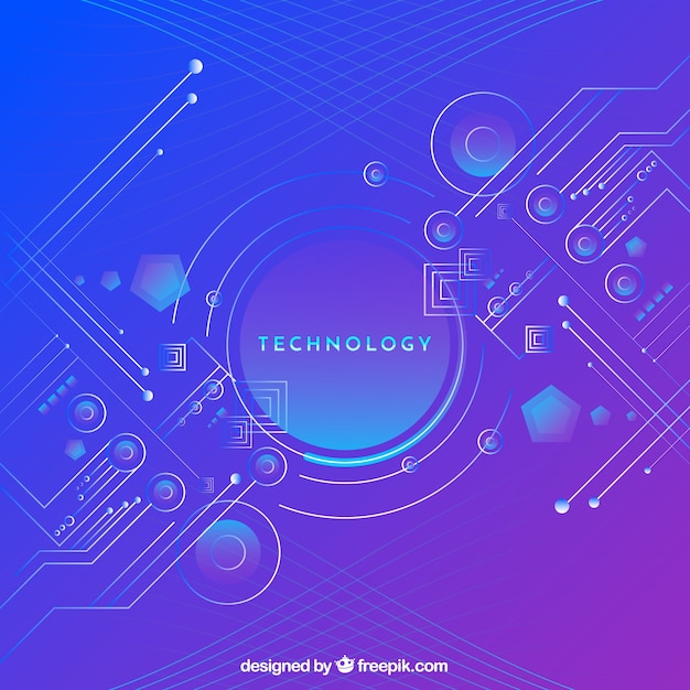 Free Vector technology background in abstract style