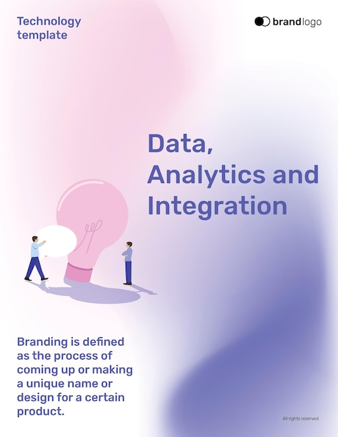 Free Vector technology integration editable template