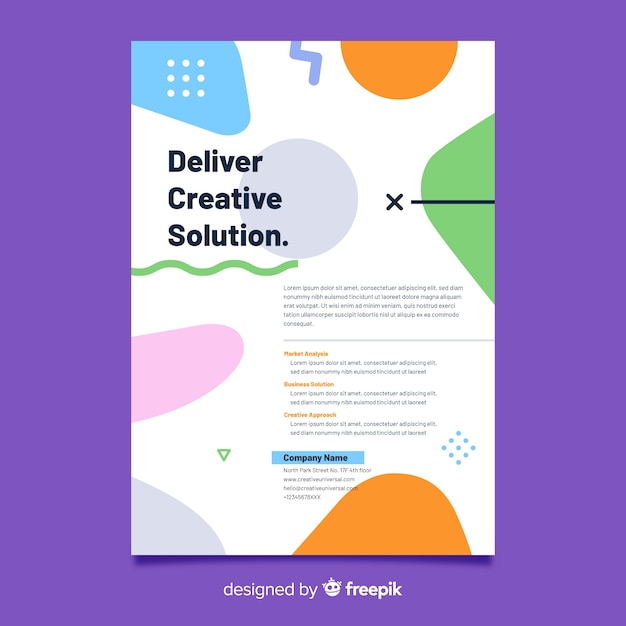 Template business flyer abstract