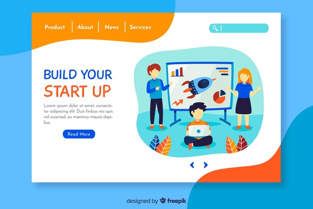 Template landing page business