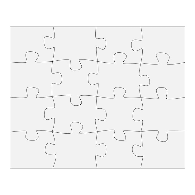 Template paper for thinking puzzles games Business concept infographics Puzzle pieces and jigsaw