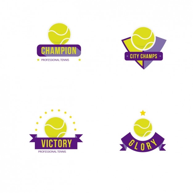 Free Vector tennis badges