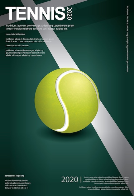 Free vector tennis championship poster illustration