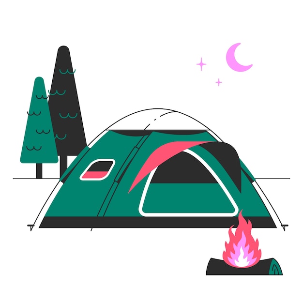 Free vector tent concept illustration