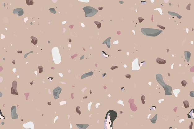 Terrazzo seamless pattern background in brown