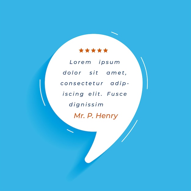 Free Vector testimonial speech or message background in chat bubble design