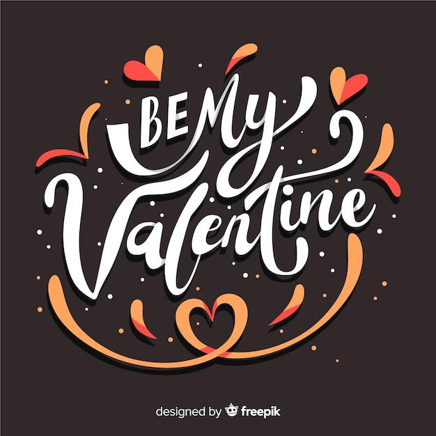 Free Vector text valentine background