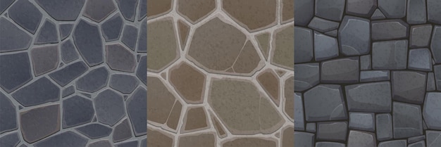 Free vector textures of stone floor and wall