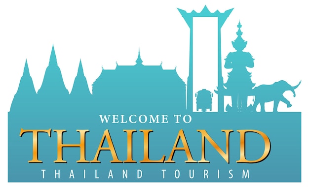 Free Vector thailand attraction landmarks background