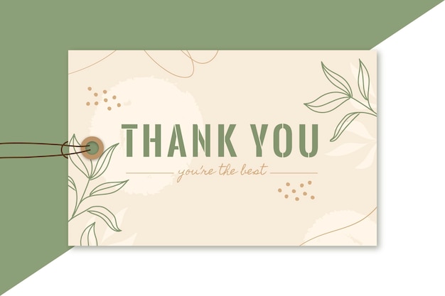 Thank you label editorial template