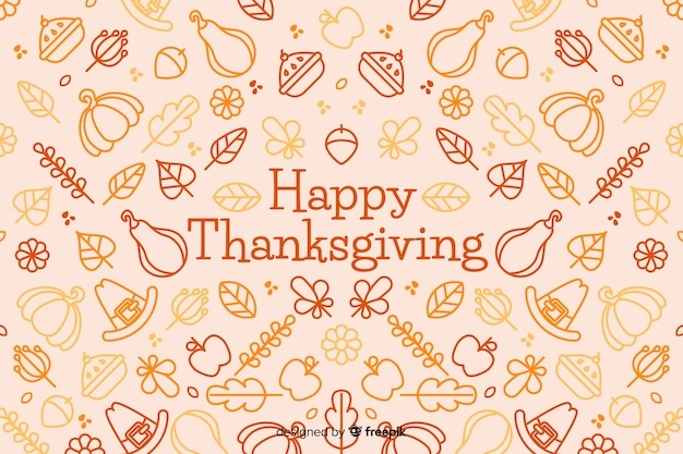 Thanksgiving background in flat design